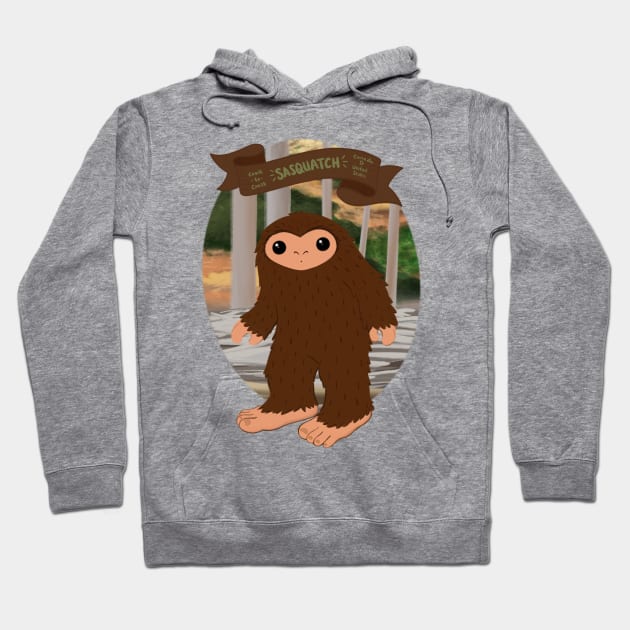 Sasquatch! Travel Plaque Hoodie by Meowlentine